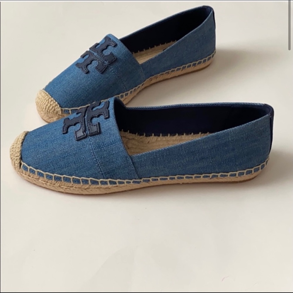 Tory Burch Weston NIB flat Espadrille chambray - Picture 4 of 11